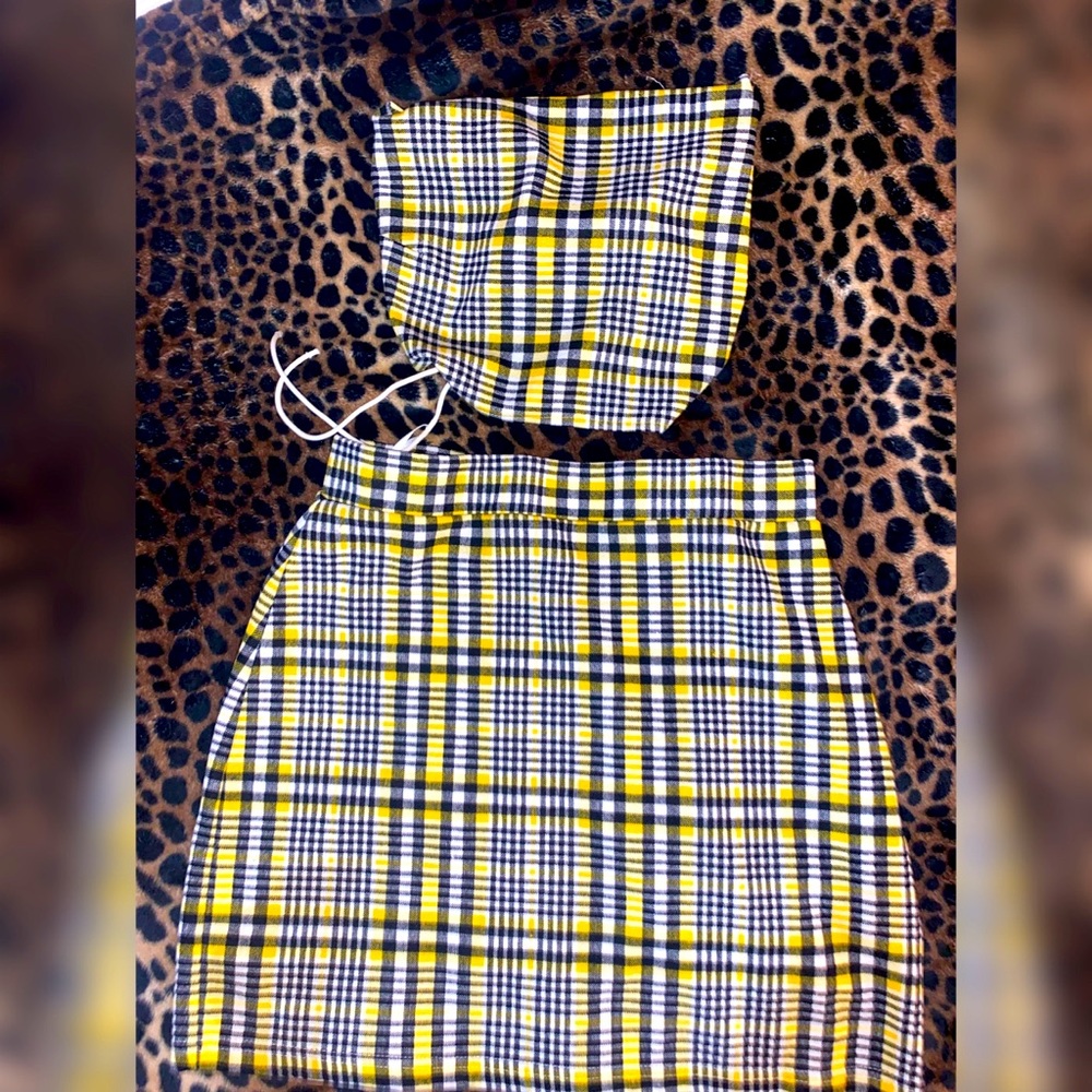 Shein Matching Plaid Set
